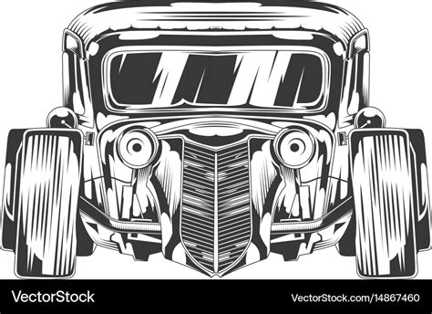 Isolated Custom Hot Rod Royalty Free Vector Image