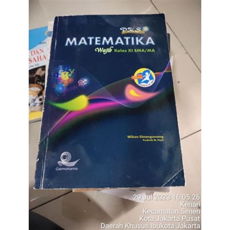 Jual Buku Pks MATEMATIKA WAJIB UNTU SMA MA Kelas XI REVISI Shopee