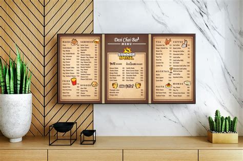 Menu Wall Mockup Graphic360 Best Graphic Design Company In Indore