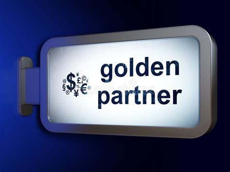 Business Concept Golden Partner And Finance Symbol On Billboard