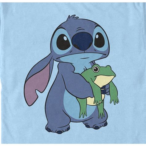 Mens Lilo And Stitch Froggie Stitch T Shirt Light Blue X Large In