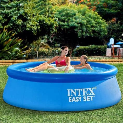 ファミリープール ポンプ付き INTEX 28120 インテックス 305cm×76cm イージーセットアップ 丸形 円形 大型 プール ...