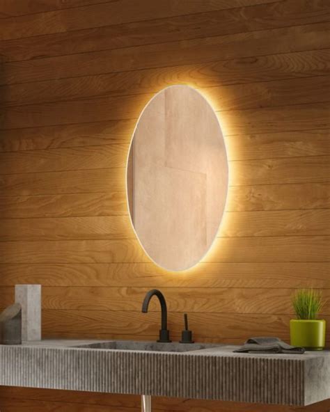 Oval Backlit Bathroom Led Mirror Modern Touch