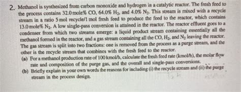 Solved 2 Methanol Is Synthesized From Carbon Monoxide And Chegg