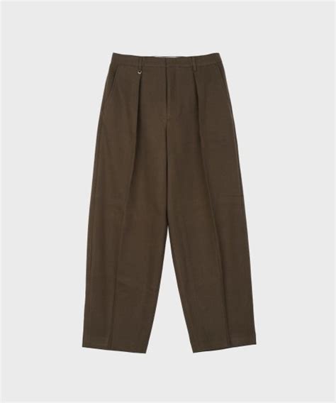 Musinsa Lieu Homme Reverse Tuck Wide Slacks Brown