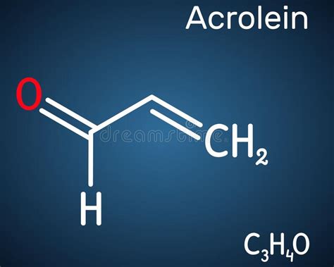 Acrolein Propenal Molecule Toxic Molecule That Is Formed When Fat Or