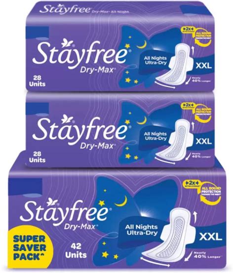 Stayfree Dry Max All Nights All Round Protection Through The Night 2x