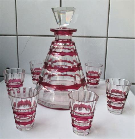 Val Saint Lambert Set Crystal Carafe Glas Art Deco Catawiki