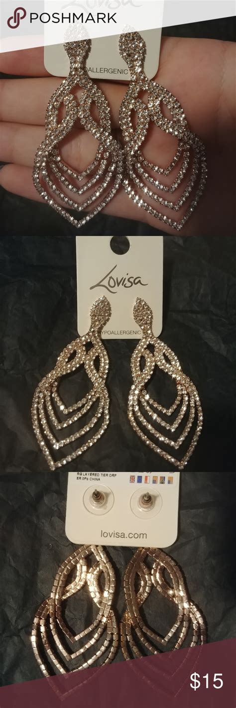 Lovisa Dangle Earings These Earrings Are Extremely Shiny Theyre Gold