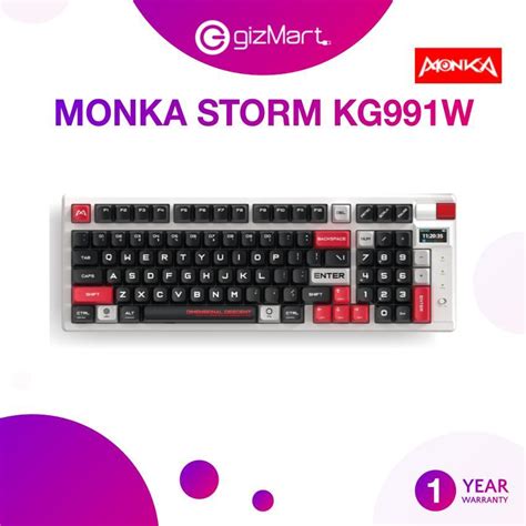 Marvo Monka Storm Kg W Rgb Wireless Mechanical Gaming Keyboard Keys Knob Function Hot