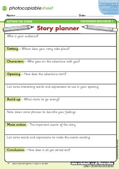 Story Planner Free Primary Ks2 Teaching Resource Scholastic