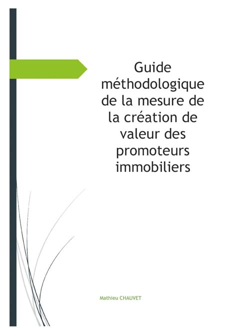 PDF Guide méthodologique de la mesure de la création de valeur