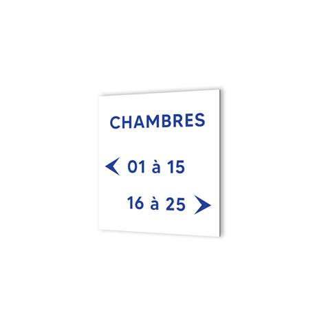 Panneau signalétique en dibond avec fixation Numéro de chambre