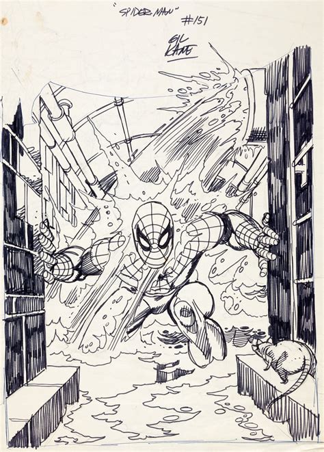 Gil Kane Amazing Spider Man 151 Cover Preliminary Artworkoriginal Lot 92100 Heritage