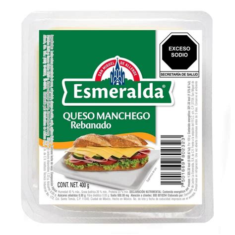 Queso Manchego Esmeralda Rebanado 400 G Walmart