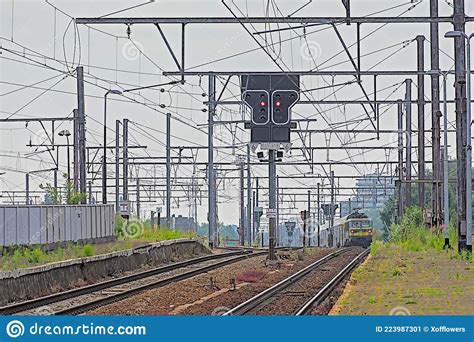 Train Station Of Antwerpen Berchem Editorial Photo Image Of Rails