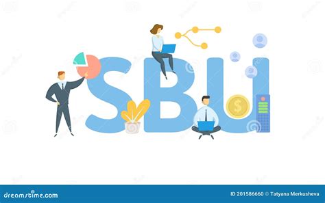 Bu Business Unit Concept With Keyword People And Icons Flat Vector