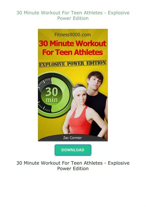 Ppt Download⚡pdf 30 Minute Workout For Teen Athletes Explosive Power Edition Powerpoint