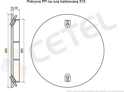 Akcesoria do hydrauliki Ds Pokrywa Właz Dekiel Na Rurę Karbowanej Ø 315