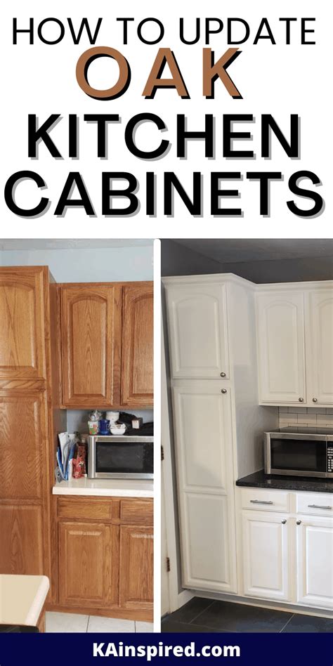 How To Update Oak Kitchen Cabinets Kainspired