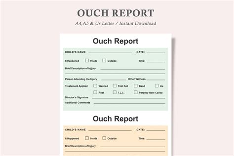 Ouch Report Daycare Provider Graphic By Watercolortheme Creative Fabrica