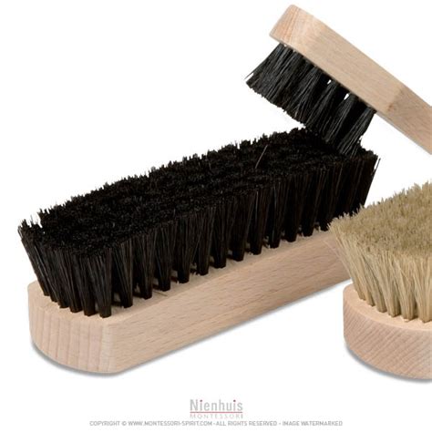 Shoe Polishing Brush Set 4 Brushes Montessori Spirit