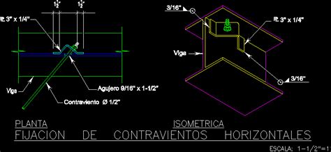 Detalle De Fijacion De Contraviento Horizontal En Viga Metalica En