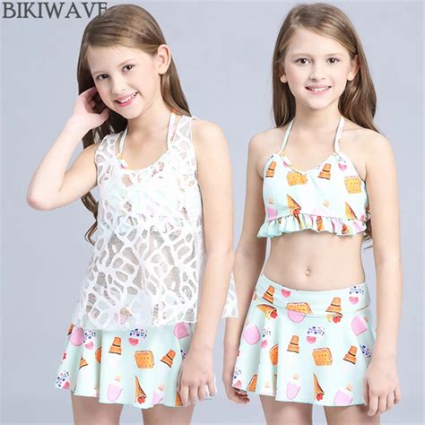 Children Swimwear Three piece Girls Swimwear Kids Biquini Infantil Cute Swimsuit Bikini Girl 6 ...