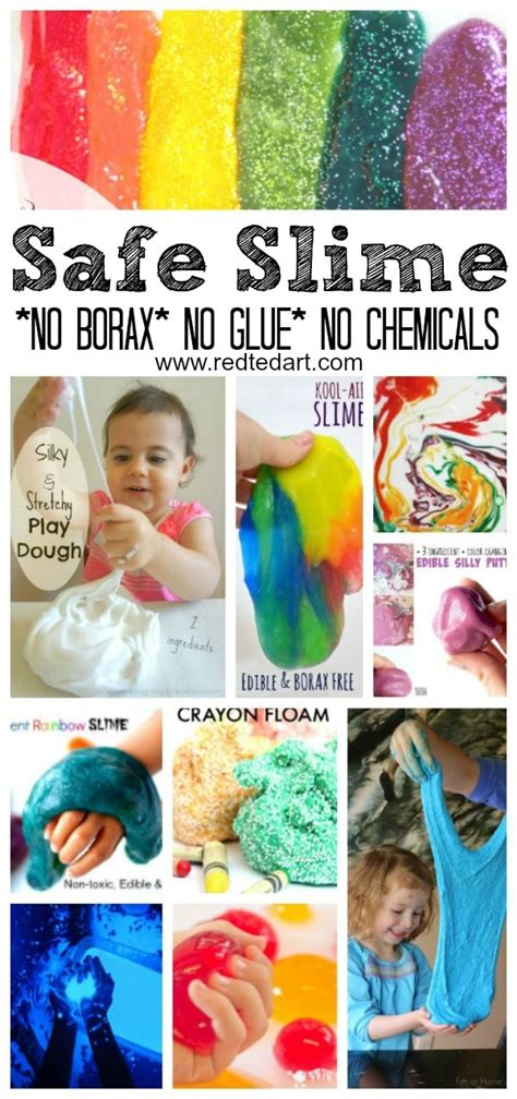 No Borax Easy Slime Recipes - Red Ted Art - Kids Crafts