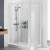 Lakes Classic White Semi Framed Sliding Shower Door Mm Glass