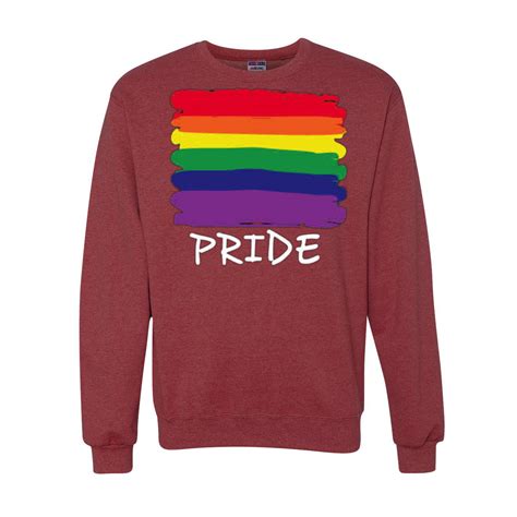 Gay Pride Flag Mens Crew Neck Vintage Heather Red Small Walmart