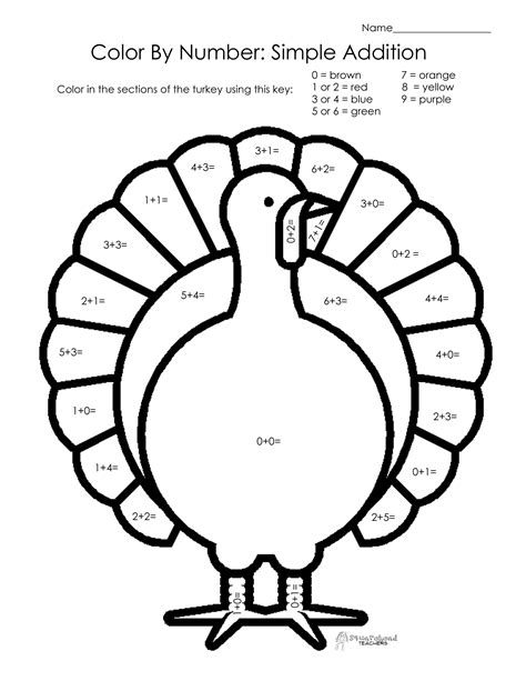 Free Printable Thanksgiving Math Sheets