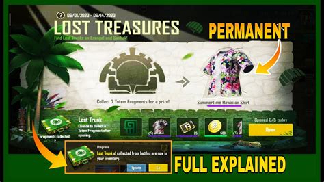 Lost Treasure New Event Explained Pubg Mobile Lost Treasure Event To