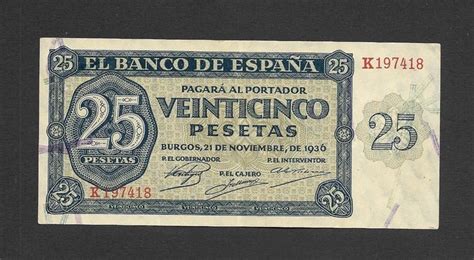 España 25 Pesetas 1936 Pick 99a Catawiki