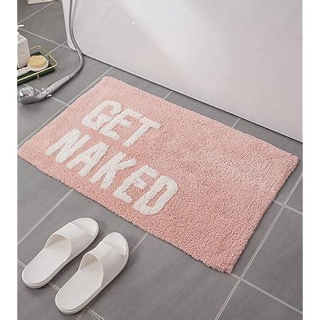 Amazon Get Naked Bath Mat Pink Get Naked Rug Shower Curtain Set Funny Bathroom Decor