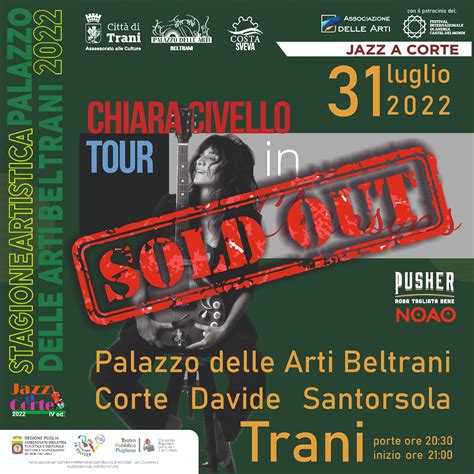 Sold Out Il Concerto Di Chiara Civello A Trani Rinviato Il Recital