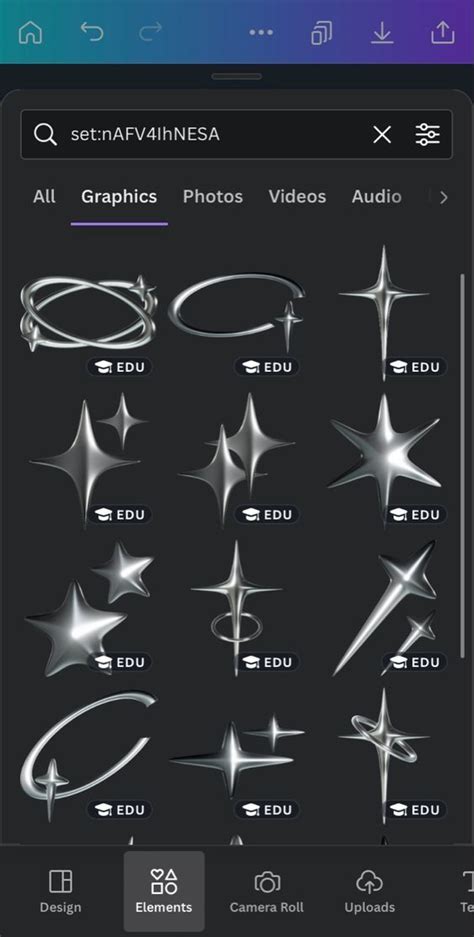 An Iphone Screen Showing The Different Types Of Stars And Circles On It