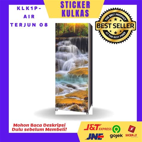 Jual Sticker Kulkas 1 Pintu Motif AIR TERJUN Stiker Kulkas Stiker