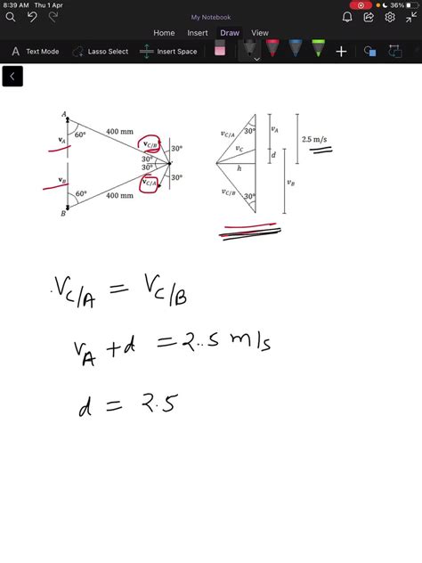 SOLVED For A Short Interval Collars A And B Are Sliding Along The