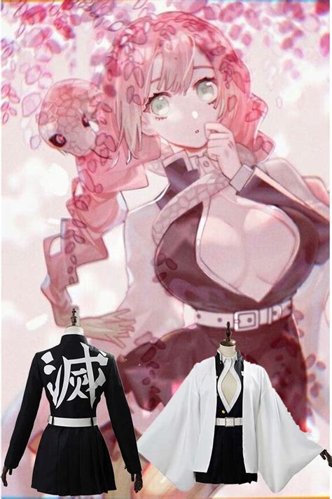 Kanroji Mitsuri Uniform Cosplay Costume Anime Demon Slayer Kimetsu No