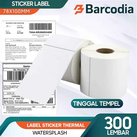 Kertas Label Thermal X Isi Lembar Label Stiker Alamat Online