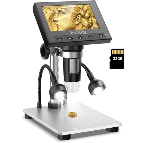 Elikliv 1000x Digital Microscope Coin Inspection Camera With 43