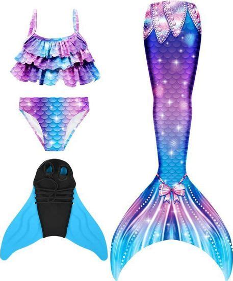 LBJR Queues de Sirène Mermaid Bikini Maillots de Bain Costume Cosplay