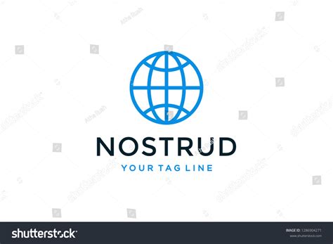 Globe Logo Design Concept Universal Globe Stock Vector Royalty Free