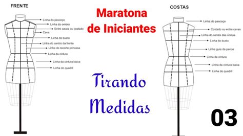 Como Tirar Medidas do Corpo Curso de Modelagem Grátis DIY Maratona de