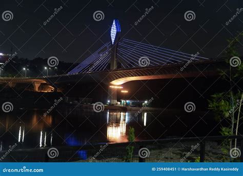 Durgam Cheruvu Cable Bridge Is An Extradosed Bridge In Hyderabad