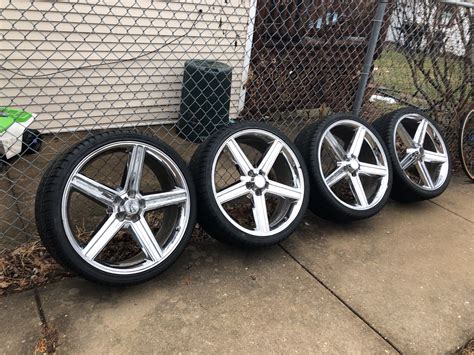 22 Inch Iroc Chrome Wheelsrims And Tires 5 Lug Bolt Pattern 5x120 For