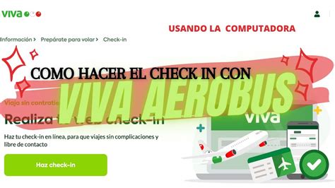 COMO SE HACE EL CHECK IN CON VIVA AEROBUS Usando La Computadora YouTube