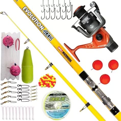 Kit Pesca Ca A Telescopica Mt Reel Accesorios Pejerrey Laguna Rio