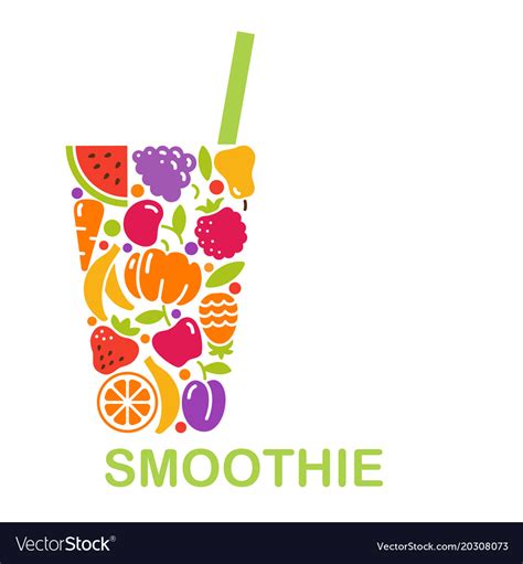 Conceptual Symbol A Smoothie Royalty Free Vector Image